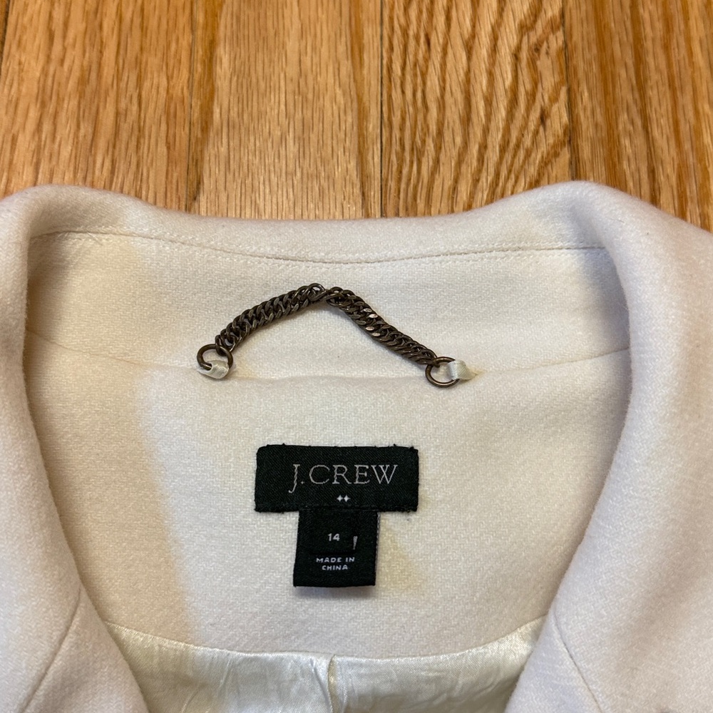 J. Crew Vintage Wool Pea Coat Stadium Jacket Size 14 Style 08411 - Picture 5 of 13